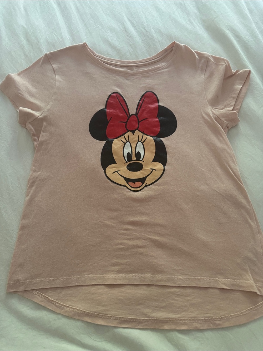 Disney Minnie Mouse Peach Girls' Short Sleeve Tee